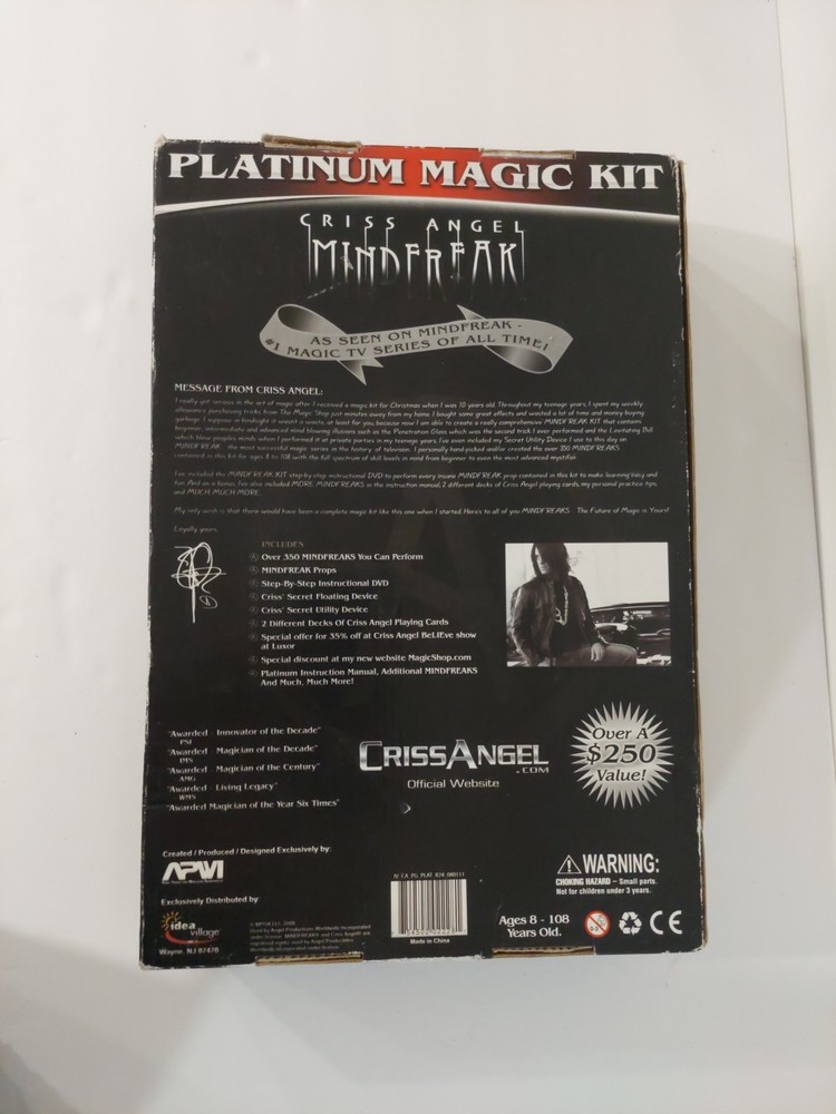 Chris Angel Mindfreak Platinum Magic Kit (Over 350 Mindfreak Magic Tricks) 2009