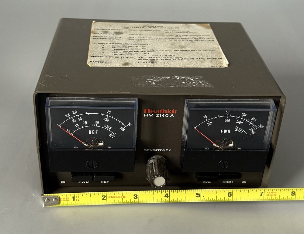 Untested — Heathkit HM-2140A Wattmeter 1.8-30 MHz — See Description