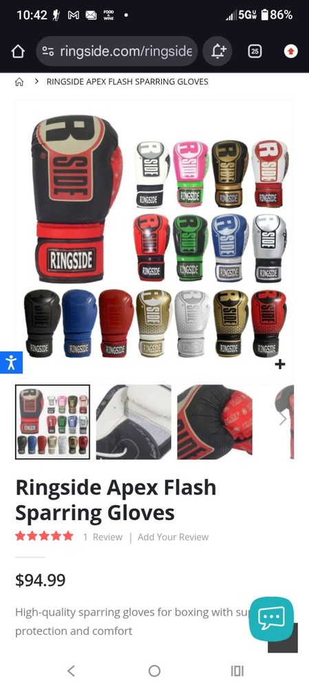 Two Pair Ringside Boxing Gloves