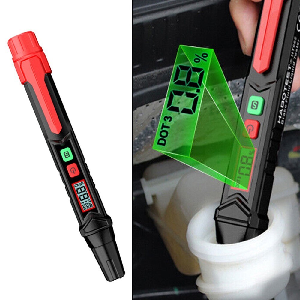 Waterproof Auto Brake Fluid Tester Moisture Detection Range 0%~4% LCD Display