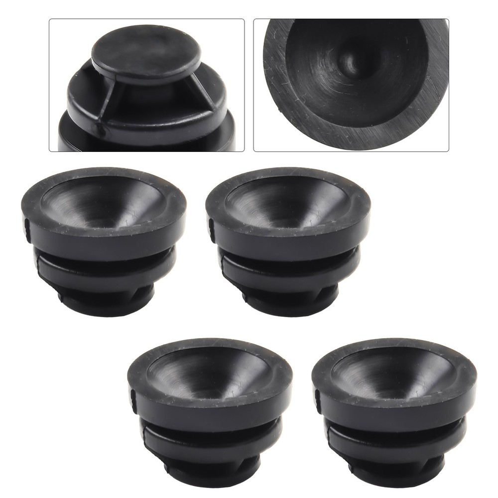 Car Engine Cover Rubber Mounts 4Pcs Black Auto Practical Buffer Tool Attachments