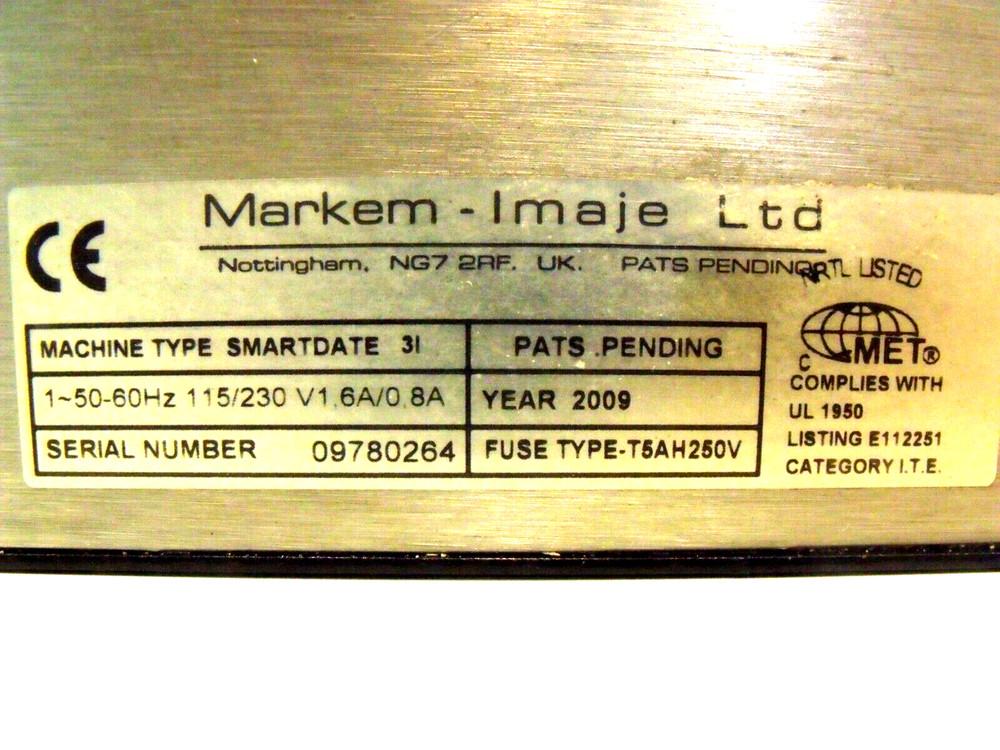 Markem Imaje Smartdate 3I Print Controller with Cables