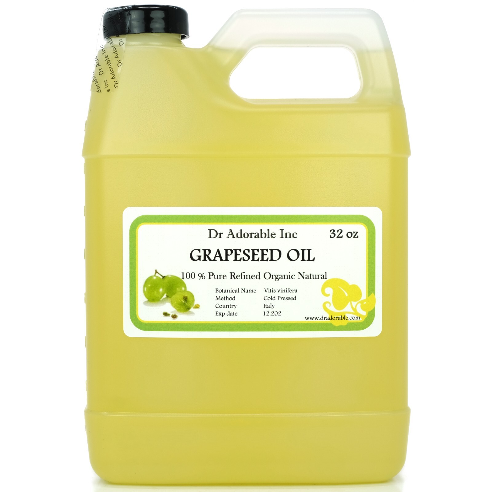 ORGANIC GRAPESEED OIL COLD PRESSED PURE 2 OZ 4 OZ-UP TO 1 GALLON