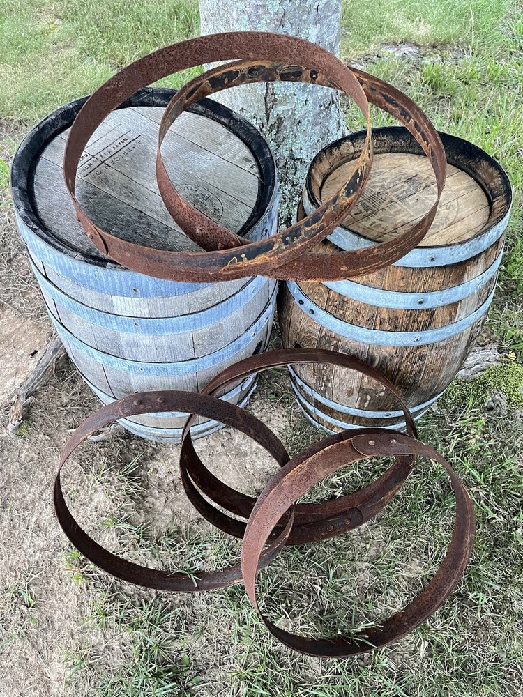 Rusty Barrel Ring, Genuine Whiskey Bourbon Metal Ring, Crafts, Decor, Bar