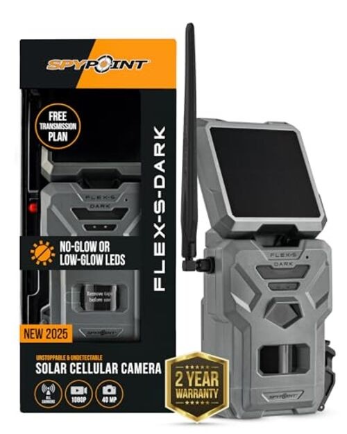 Flex-S-Dark Solar Cellular Trail Camera – Built-in Solar Panel, FLEX-S DARK