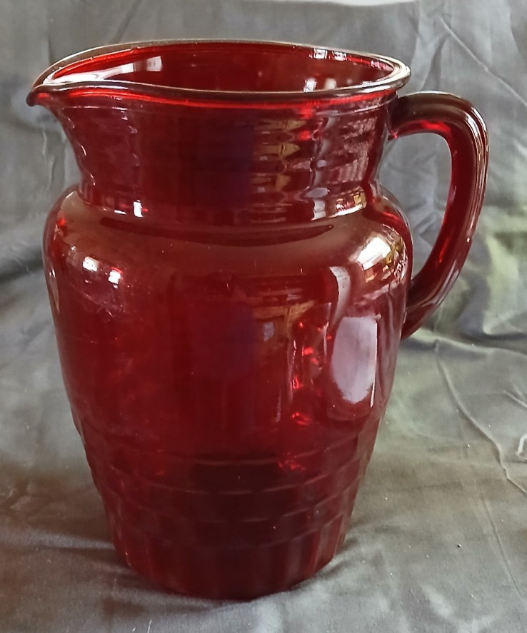 Anchor Hocking ROYAL RUBY WINDSOR PATTERN Pitcher