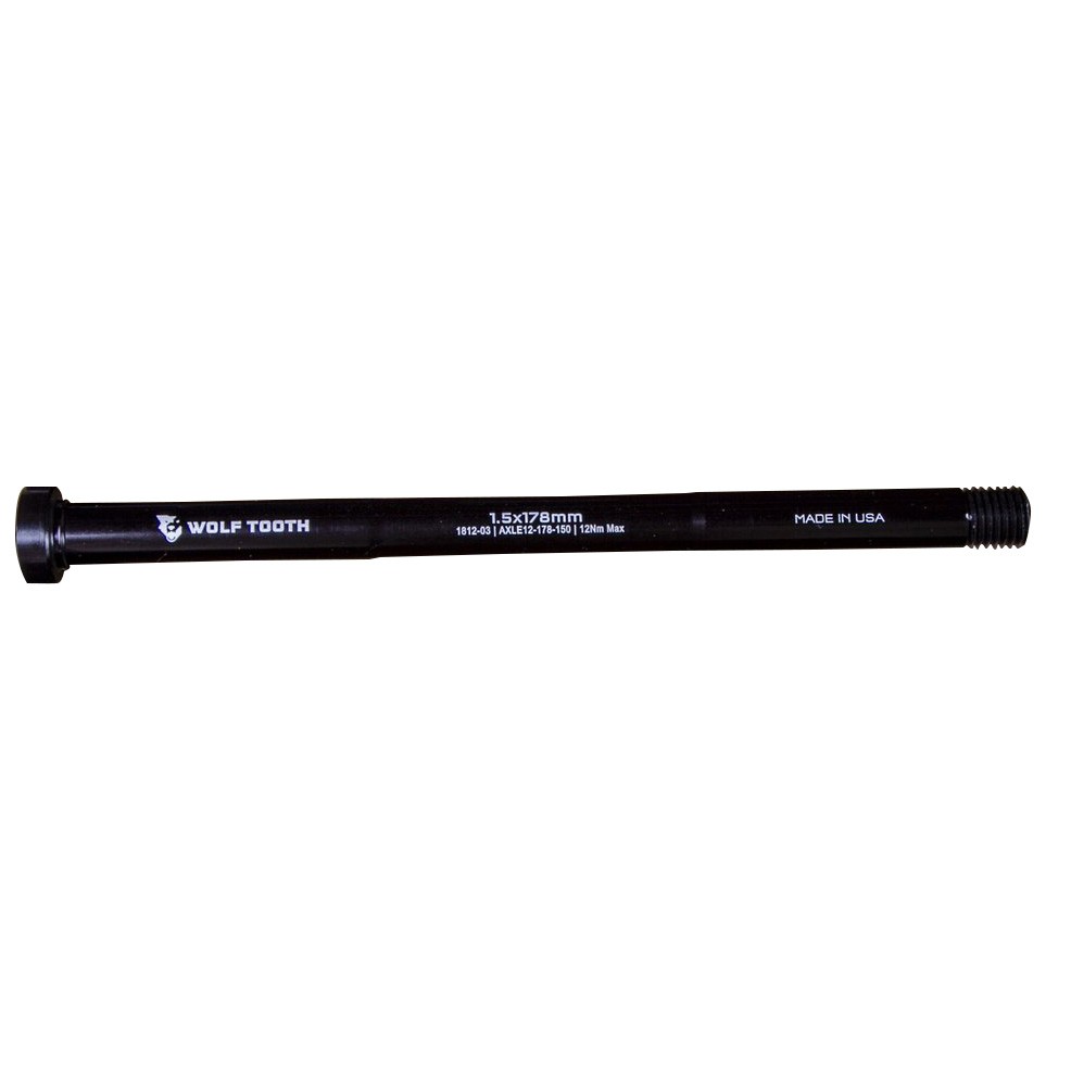 Wolf Tooth Components Rear Replacement Thru-Axle, 1.5x178mm - Black