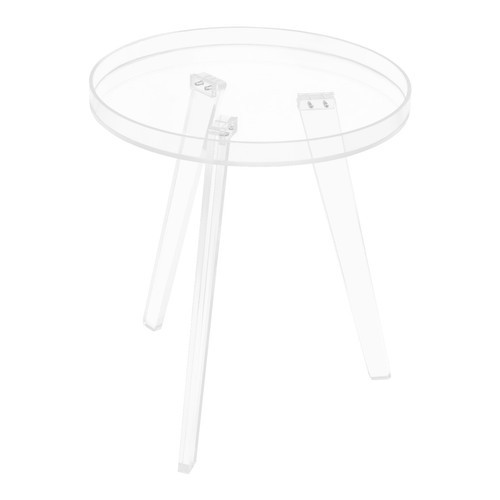 Acrylic Side Table, Clear Side Table, Round Acrylic Side Table