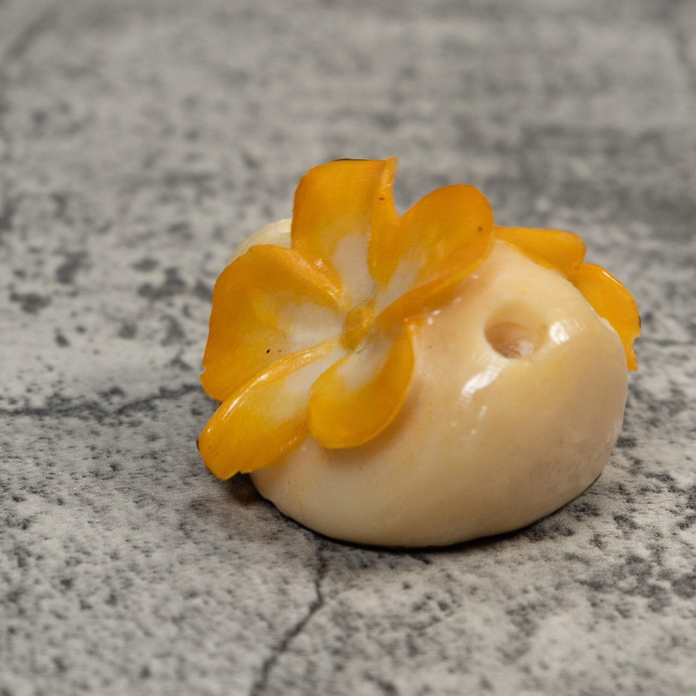 Double Golden Flower Tagua Carving