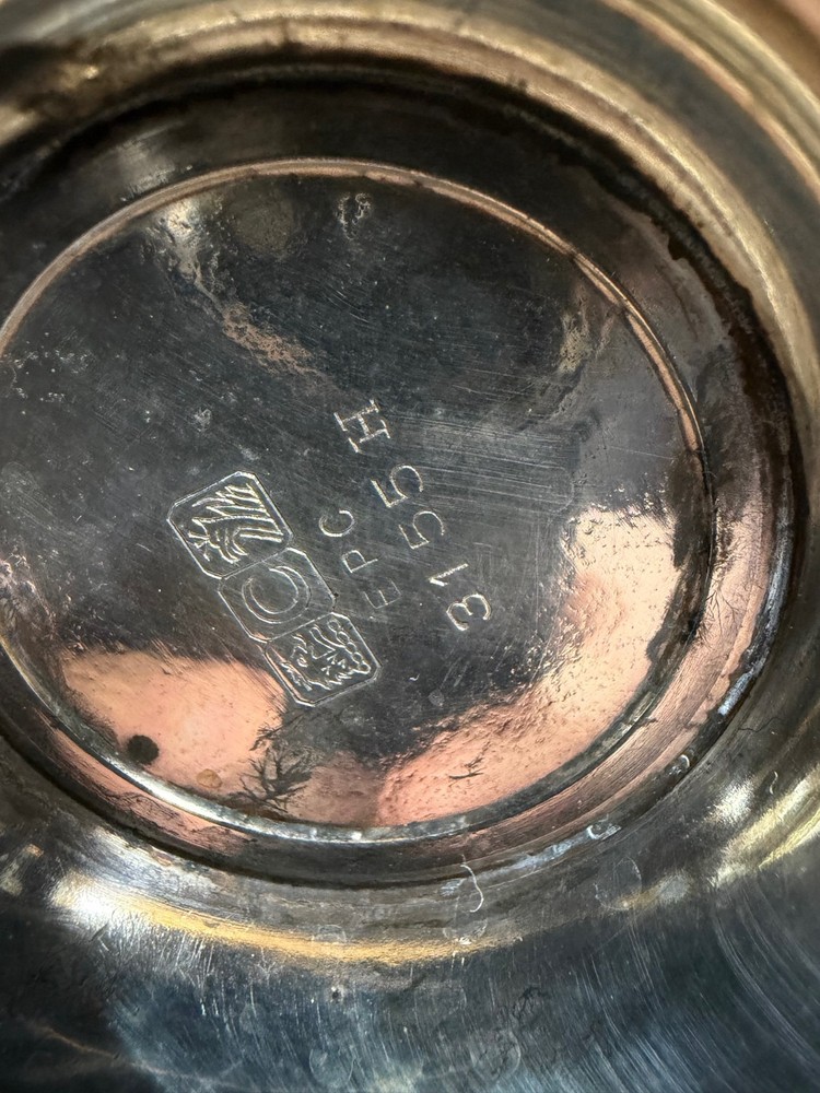 Antique Crescent Silver-Plated Pitcher, Likely Early 20th Century