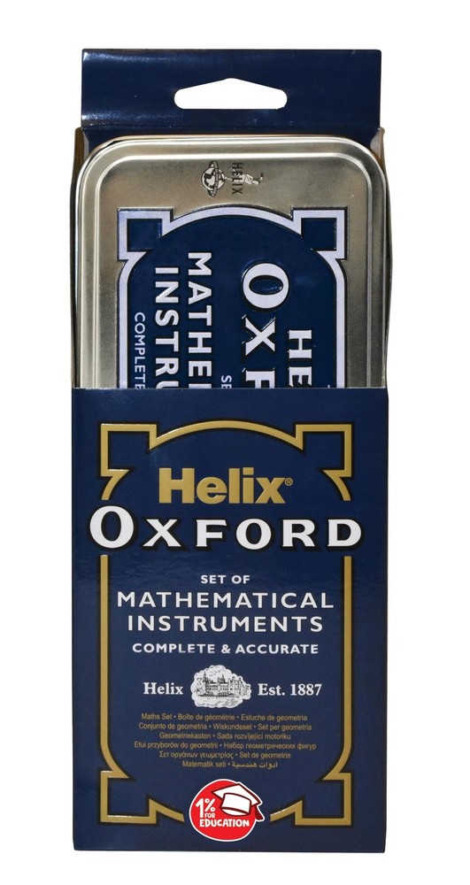 Helix Oxford Maths Set with Storage Tin ORIGINAL
