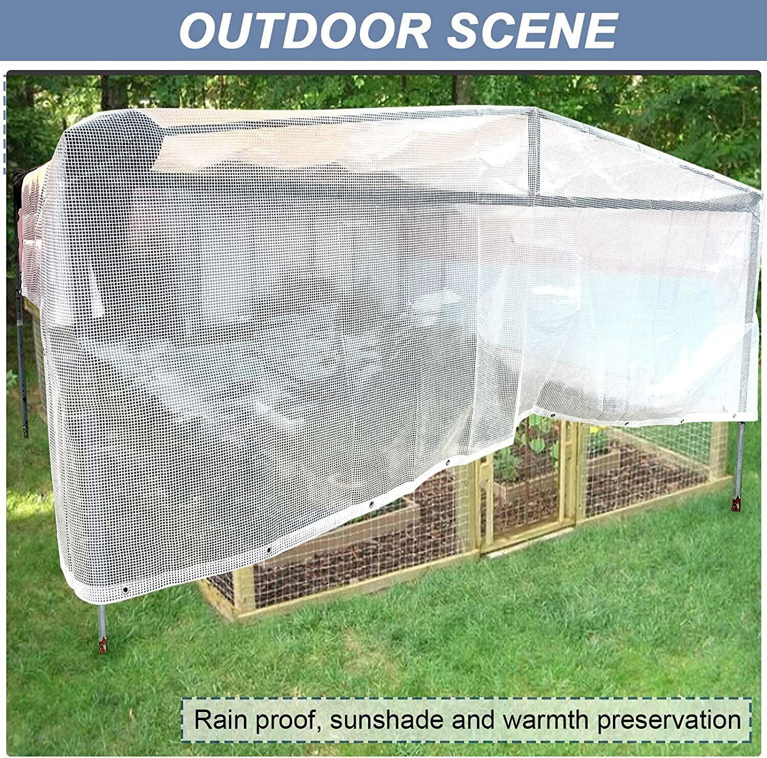 Clear Greenhouse Plastic Covering 16 Mil 6 Mil Waterproof UV Resistant Poly Tarp