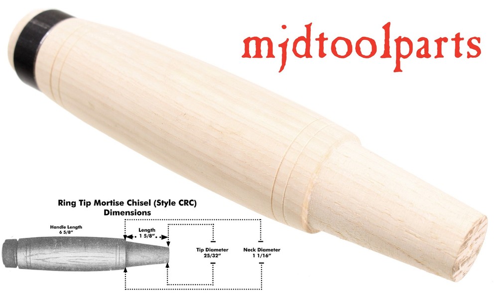 Amish Turned Hickory Socket Mortise Chisel Handle - Style CRC - mjdtoolparts