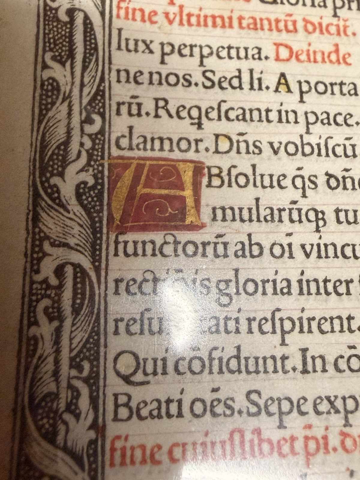 1523 Book Of Hours Illuminated On Vellum Medieval Manuscript - 6.5” X 4.5”