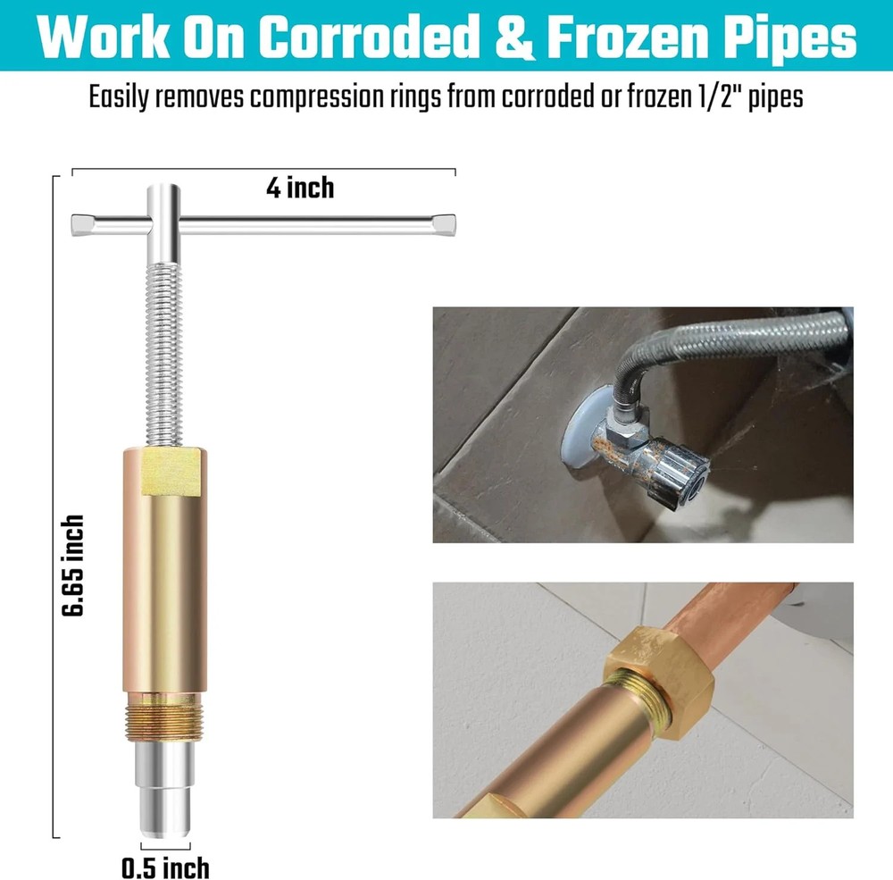 DURATECH Compression Sleeve Puller Tool, Ferrule Puller for 1/2 " Compression Fi