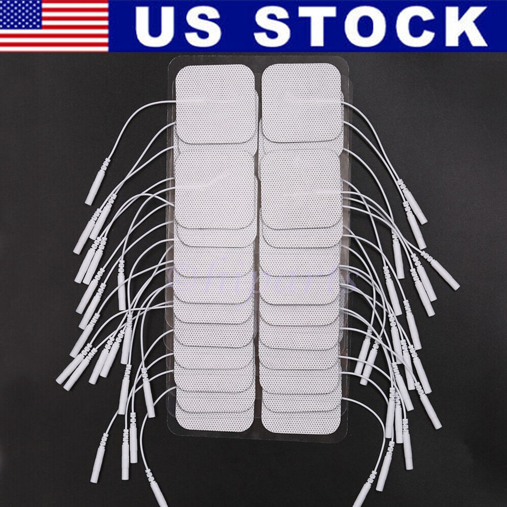 40pcs Electrodes Pads Replacement Patches For Electrotherapy TENS Unit 2x2 inch