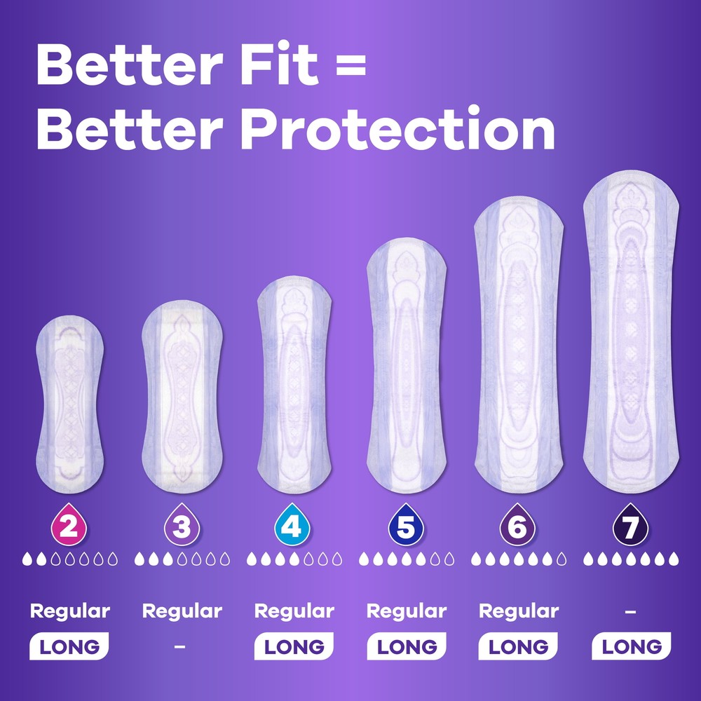 Always Discreet Incontinence Pads, Heavy Absorbency, Regular Length, 48 CT