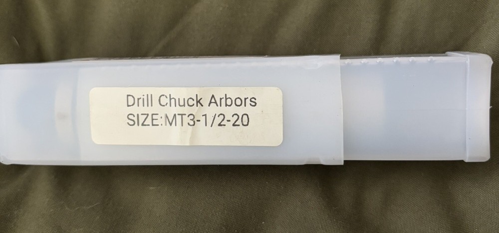 Threaded Shank Drill Chuck Arbor MT3 1/2-20 Size-New