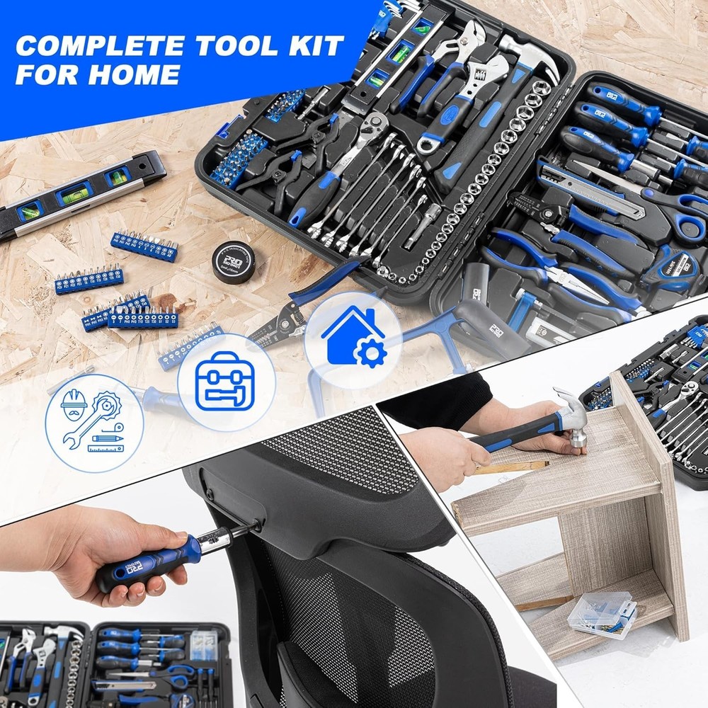 All-in-One 259-Piece Tool Set - Portable, Organized & Essential for DIY Projects