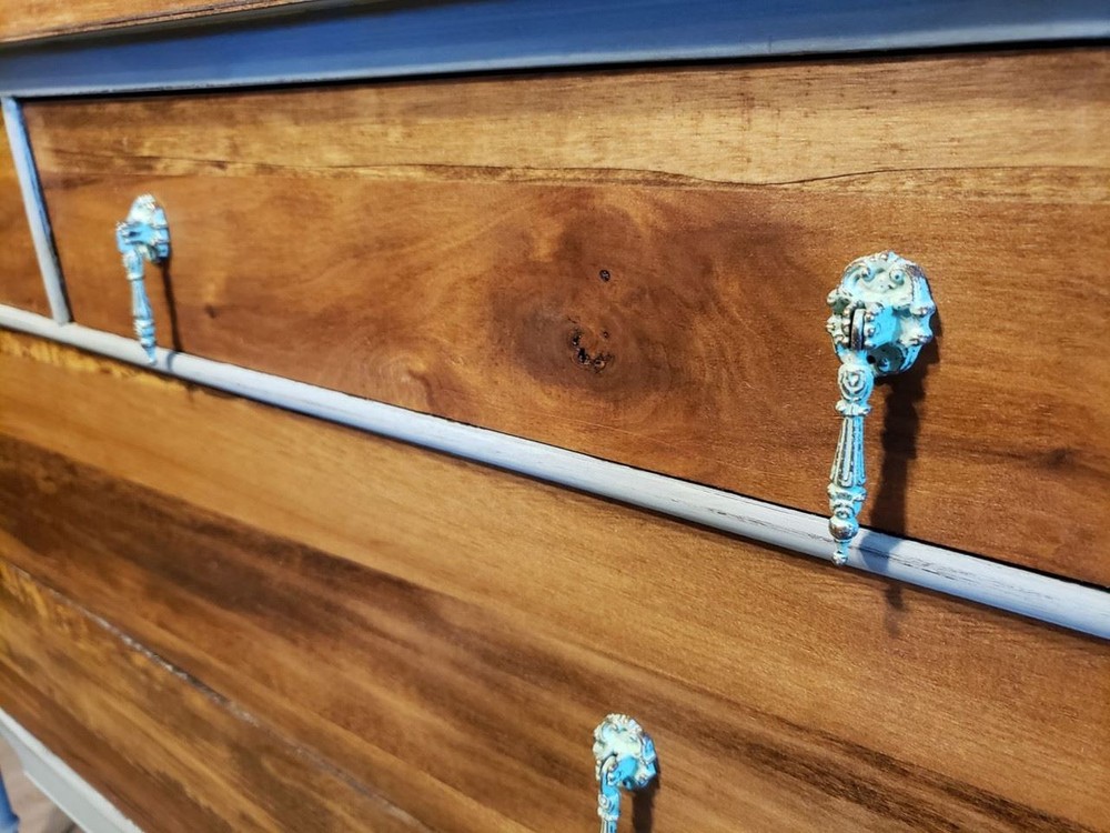 2-3/4" Decorative Rosette Single Mount Drop Pull Antique Verdigris