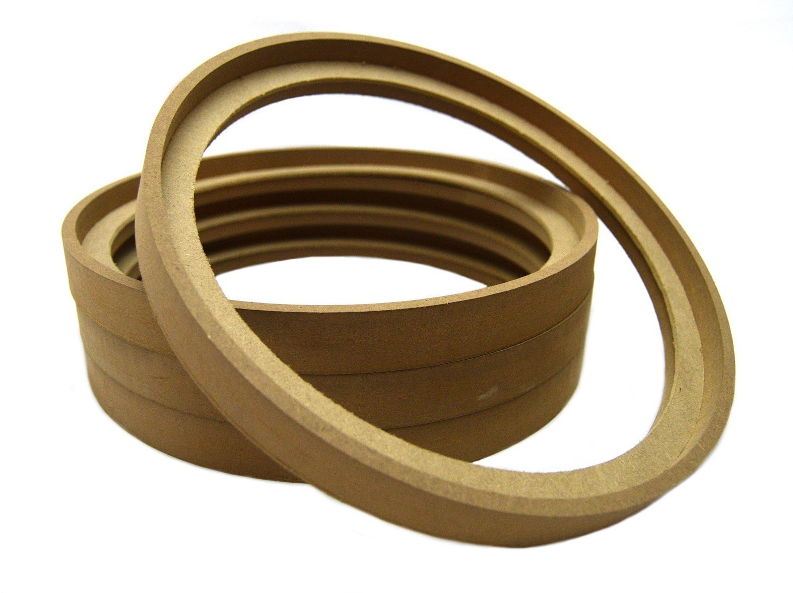 12" MDF Wood Speaker Subwoofer Mounting Spacer Rings Recessed with Bezel 2 Pairs