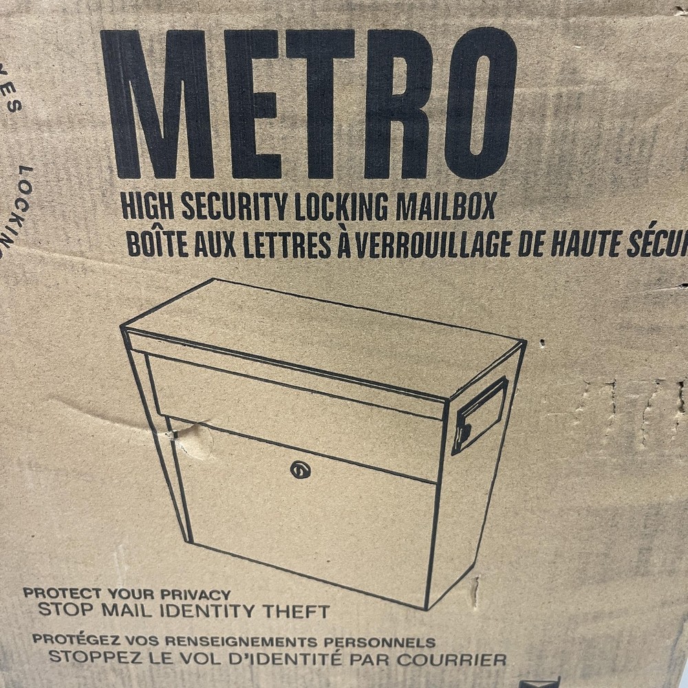 Locking Mailbox Wall Mount Medium Mail Boss Metro Bronze High Security 7164