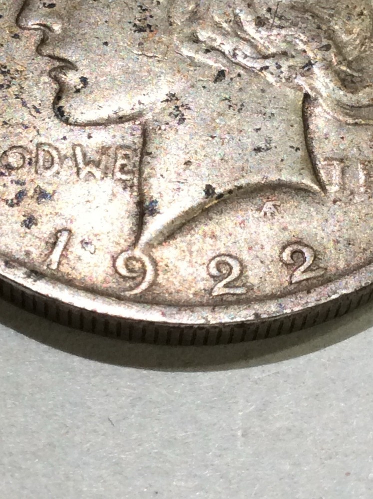 Major Repunched Date Error 1922 Silver Peace Dollar- Bold Fully RPD
