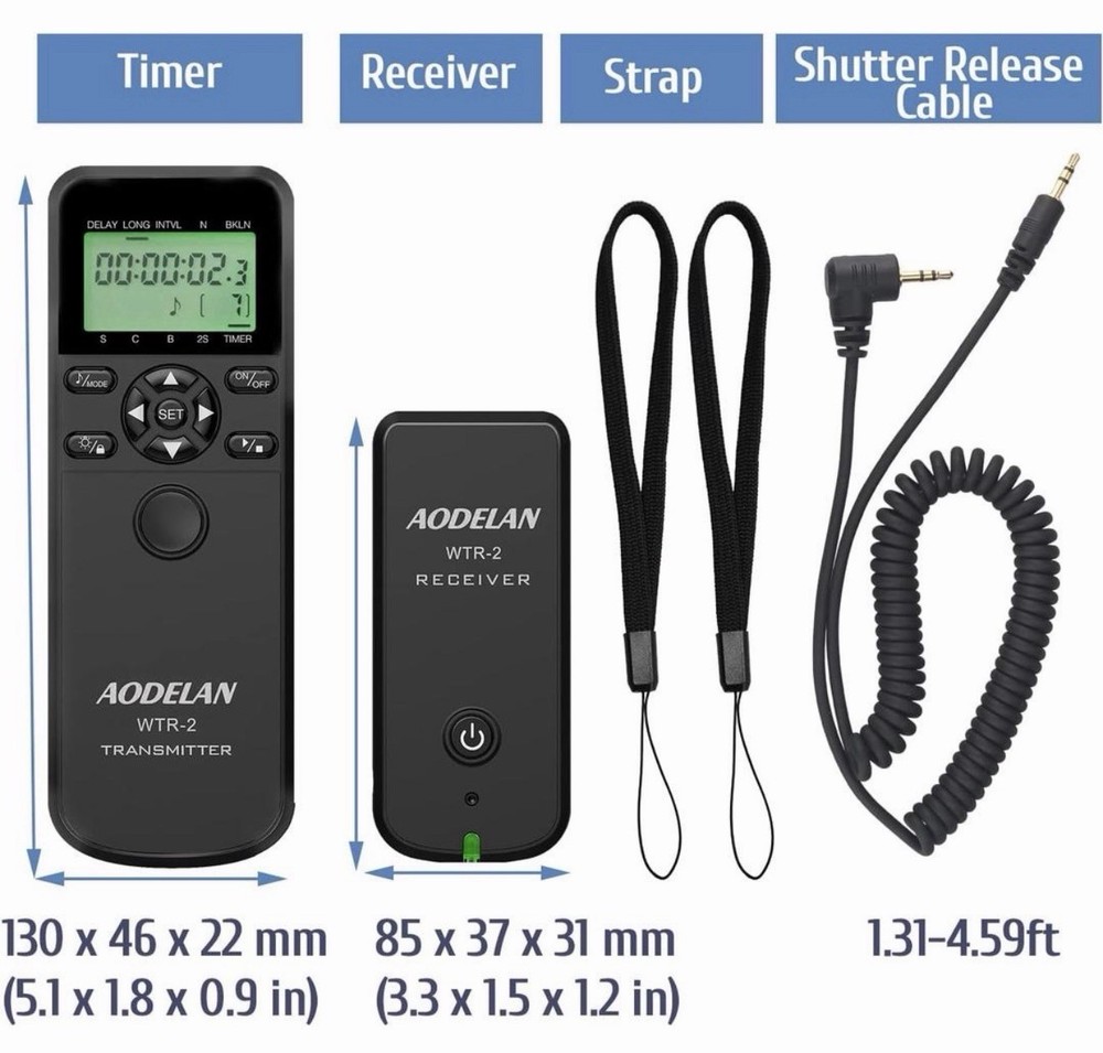 Wireless Camera Remote Timer Intervalometer For Canon EOSR RP R6 Ra 90D 250D
