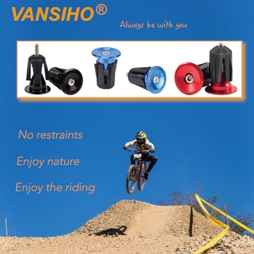 Bike Handlebar Ends Caps with Screw Red