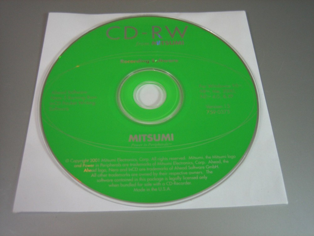 Mitsumi Recording Software Version 15 CD (PC, 2001) - Replacement Disc Only!!!