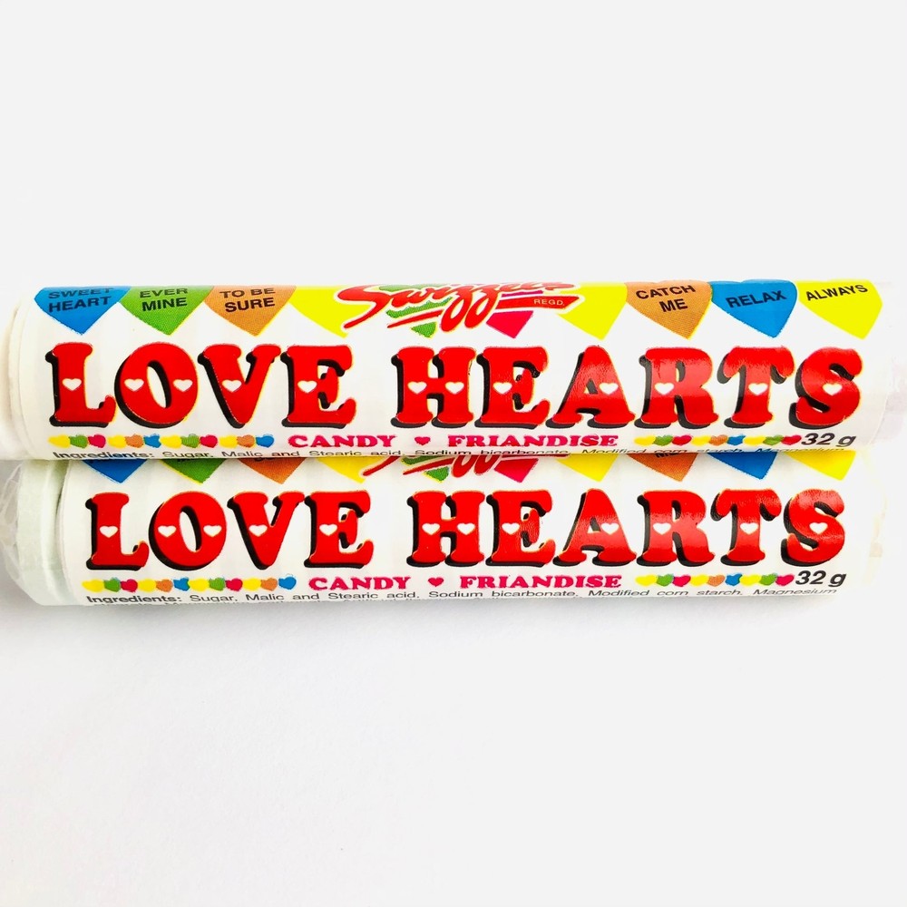 Swizzels Love Hearts Rockets Candy Rolls, 50 Rolls/3.8 lb