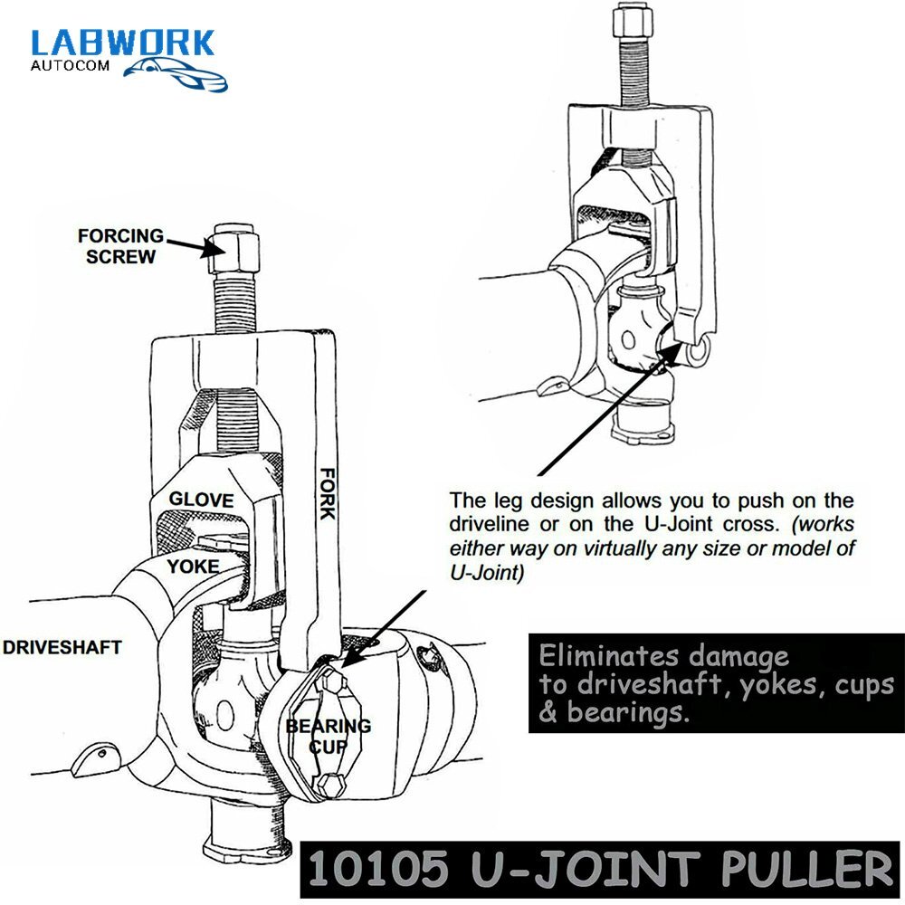 10105 Heavy Duty Universal Joint Puller Press Removal U-Joint Tool Class 1-3