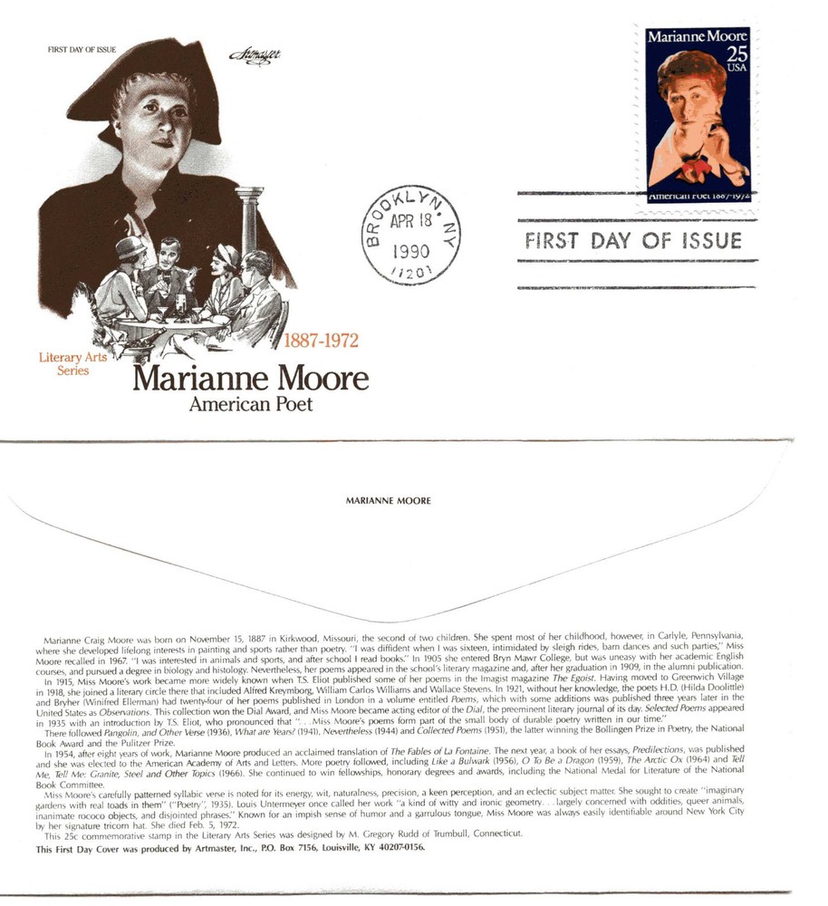 2449 Marianne Moore, Artmaster, FDC