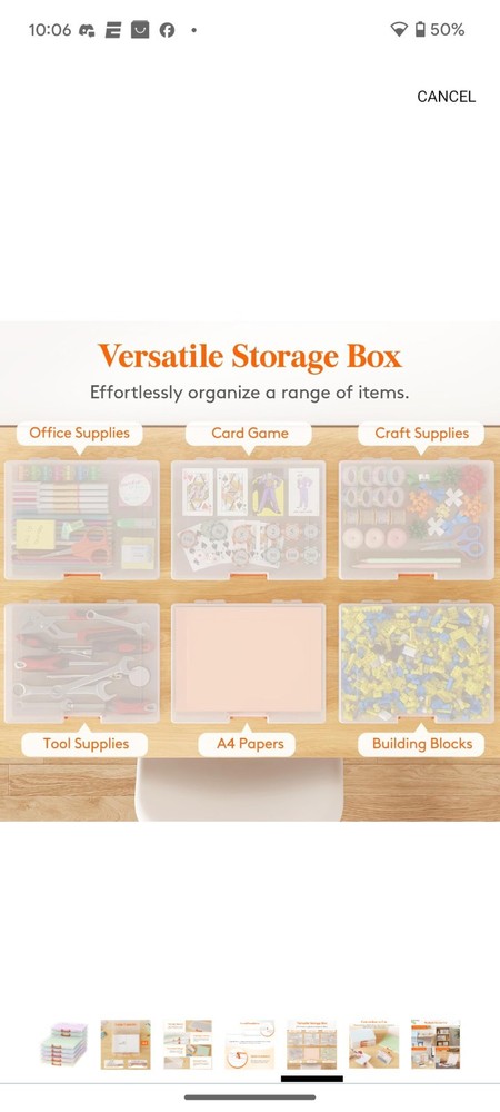Lifewit 12 Pack Plastic Multi-purpose Storage box, A4 Size, 12 Extra Zipper B...
