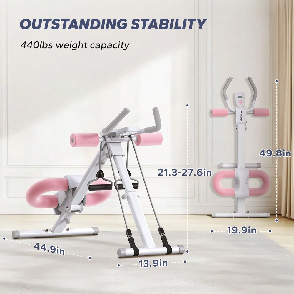 MERACH Ab Machine, Ab Workout Equipment, Adjustable Ab Trainer Machine-FGQA