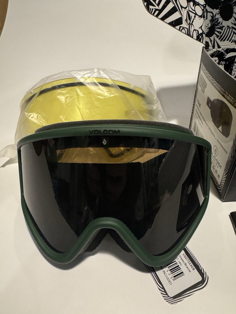 Volcom Yae Goggles NWT Extra Lens Bronze And Grern