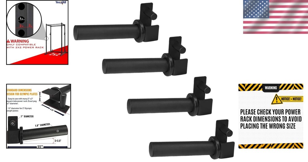 Olympic Weight Plate J-Hooks for Power Racks – Easy Install & Durable Design