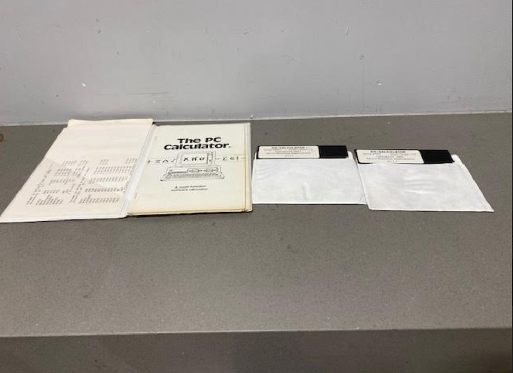 The PC Calculator - A multi-function software calculator software floppy disk