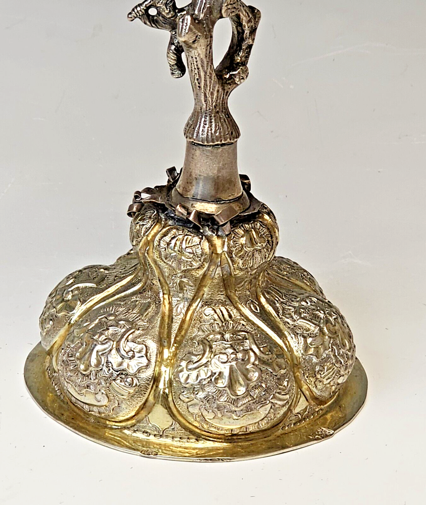 Rare Large 18C Russian Gilt Silver Chalice