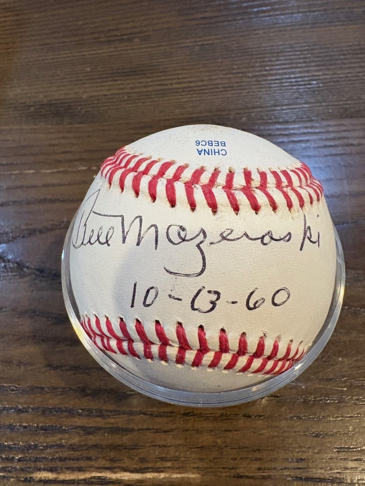 BILL    MAZEROSKI      HOF      SIGNED     BASEBALL