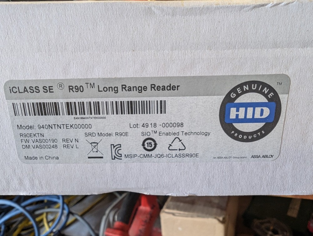 HID 940ntntek00000 iClass long range card reader new in box