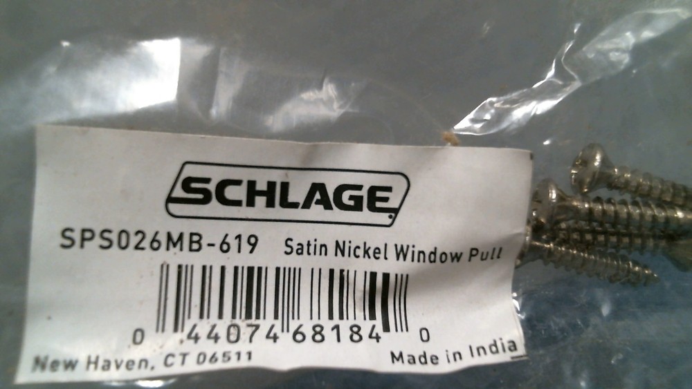 Schlage Satin Nickel Window Pull (SPS026MB-619) FS