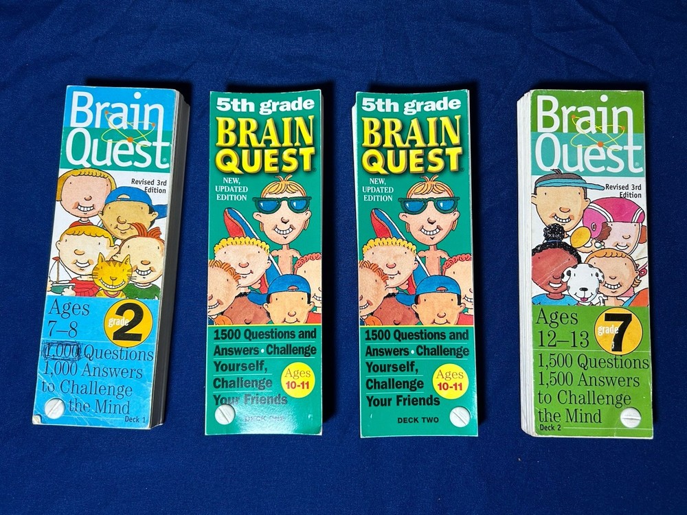 Lot Brain Quest Games-Ages 7-13-5,500 Different Questions