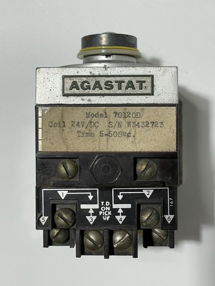 Agastat 70120D Time Delay Relay, 5-50 Second