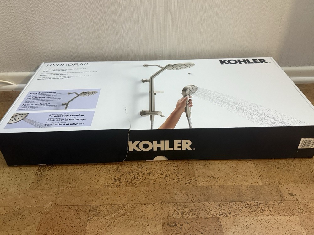 Kohler Hydrorail 3-in-1 Multifunction Shower System - Brushed Nickel - NOB