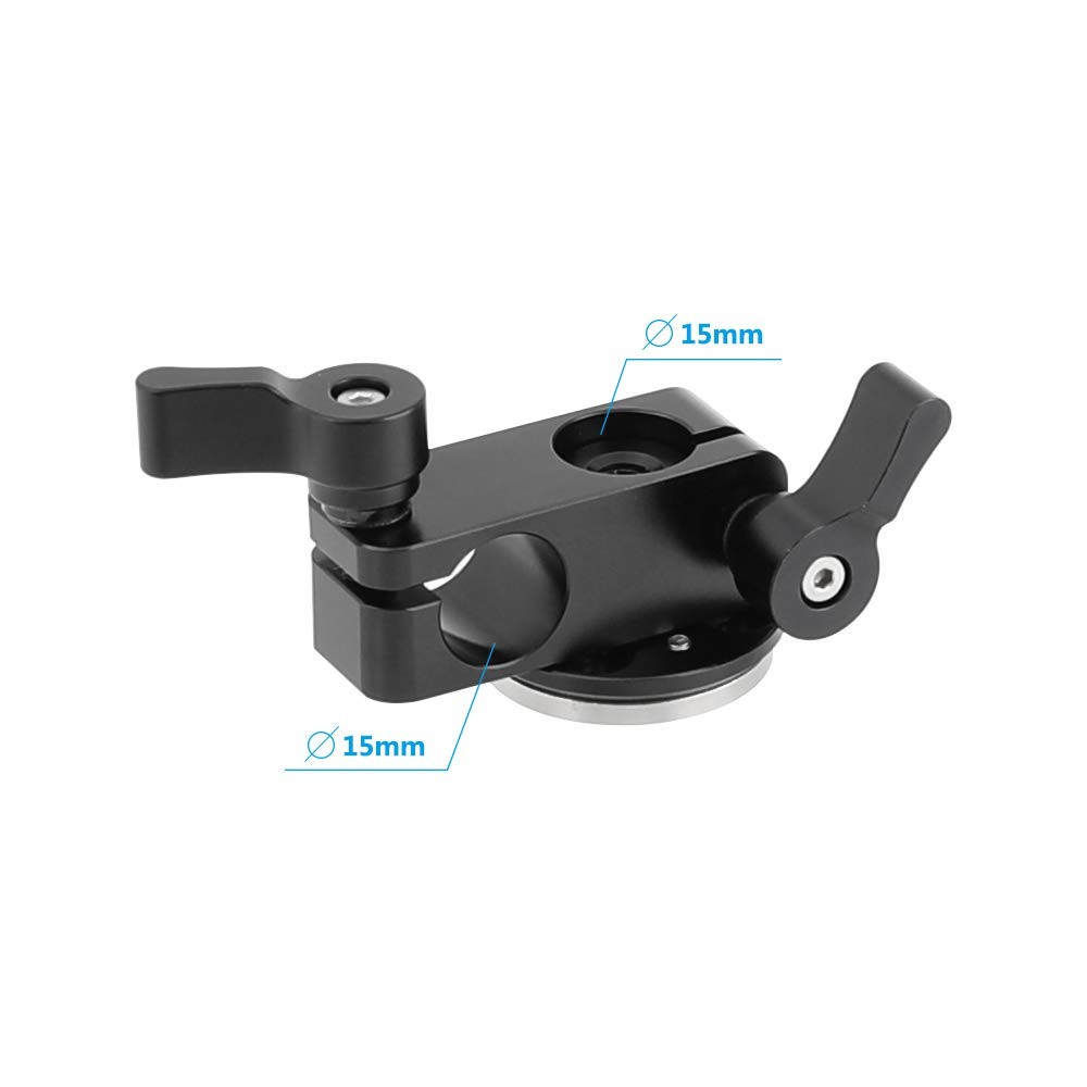 M6 Rosette Mount with 15mm Micro Rod Double-Port Rod Clamp Vertical Type