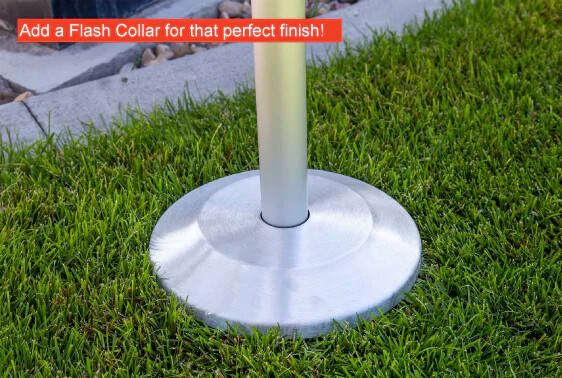 20' Delta SECTIONAL Residential Flagpole (Silver)