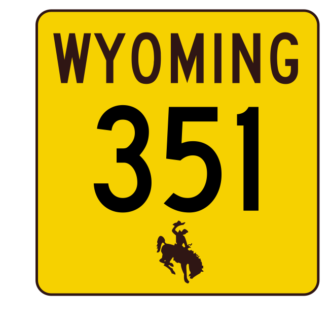 Wyoming Highway 351 Sticker Decal
