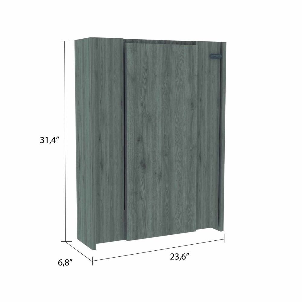 Vatta Wall Foldable Table, Seven Interior Shelves, Extending Table