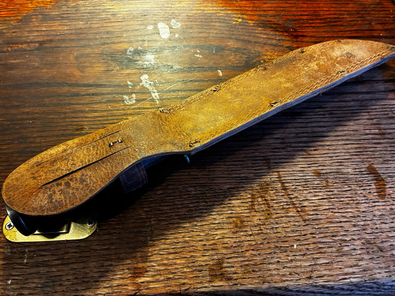 US Army USMC Marine WWII Theater Handle Western G46-8 Fighting Knife, Sheath Vtg